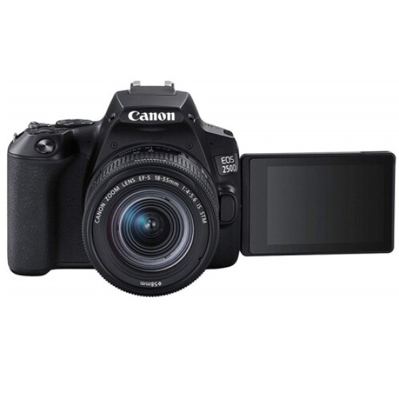 Canon EOS 250D Kamera DSLR dengan Lensa EF-S 18-55mm f/4-5.6 IS STM Kit - Hitam